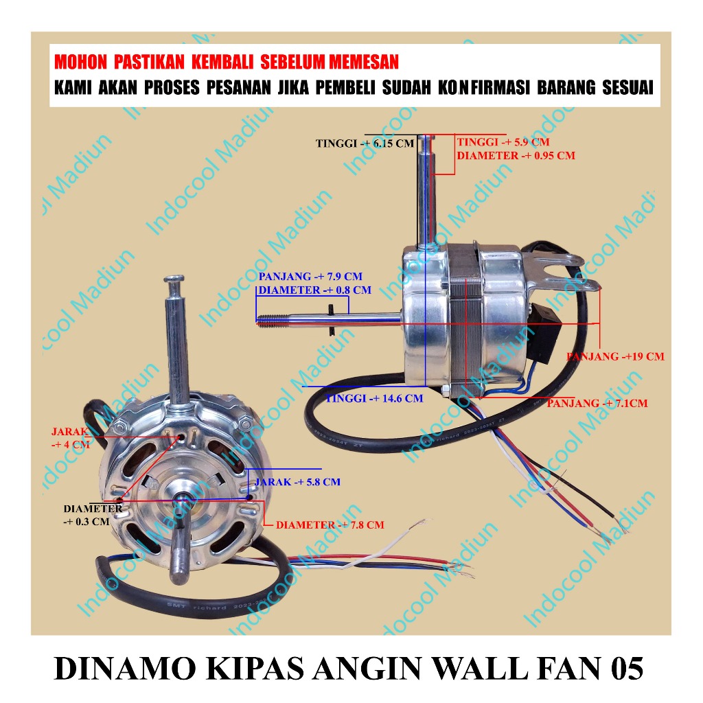 DKR MOTOR DINAMO KIPAS/DINAMO KIPAS/DINAMO KIPAS ANGIN WALL FAN 05