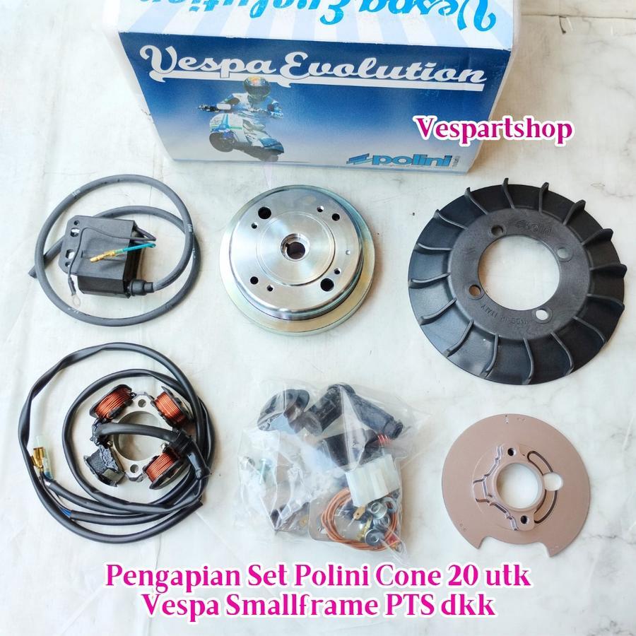 Pengapian Set Polini Cone 20 utk Vespa Smallframe PTS dkk