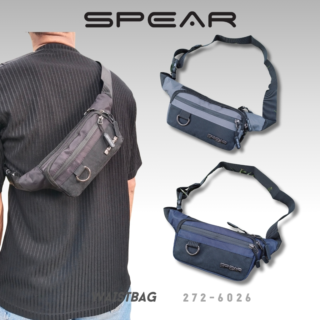SPEAR Waistbag Tas Selempang Pria Casual Multifungsi Slingbag Import Tas Pinggang Cowok WB-272-6026
