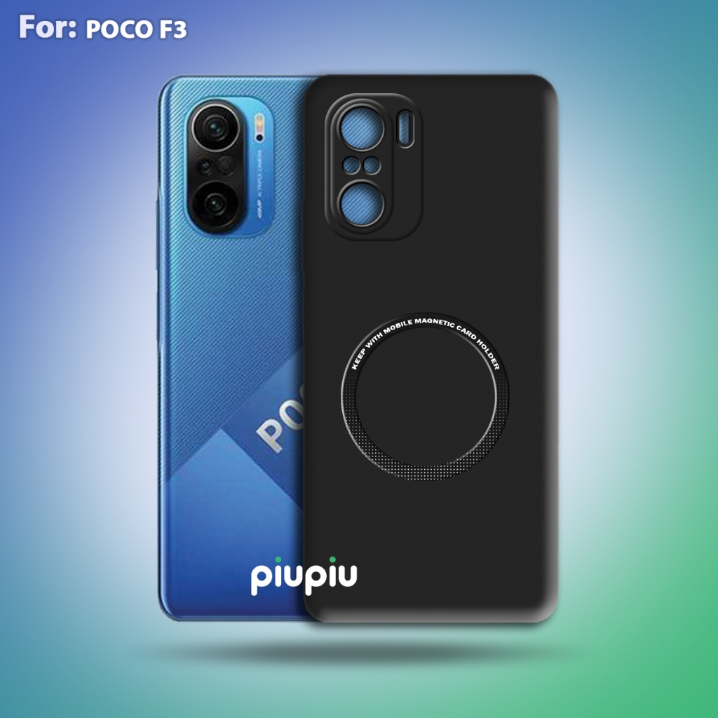 Case Poco F3 Softcase With Ring Magnetic Premium Casing