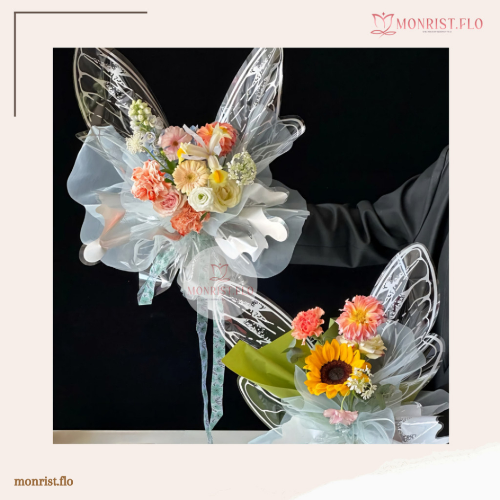 

Monrist Flo - Kertas Buket Bunga Bentuk Kupu Kupu Cellophane Wrapping Flower Bouquet Model Butterfly