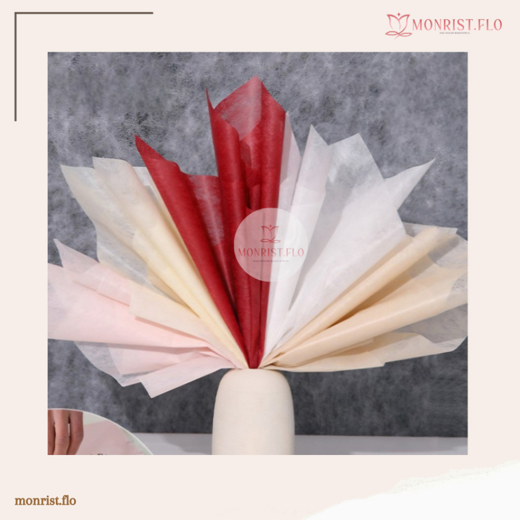 

Monrist Flo - Kertas Tissue Premium / Soft Tissue Paper Flower Wrapping Premium / Kertas Tisu Buket Tebal Lembut