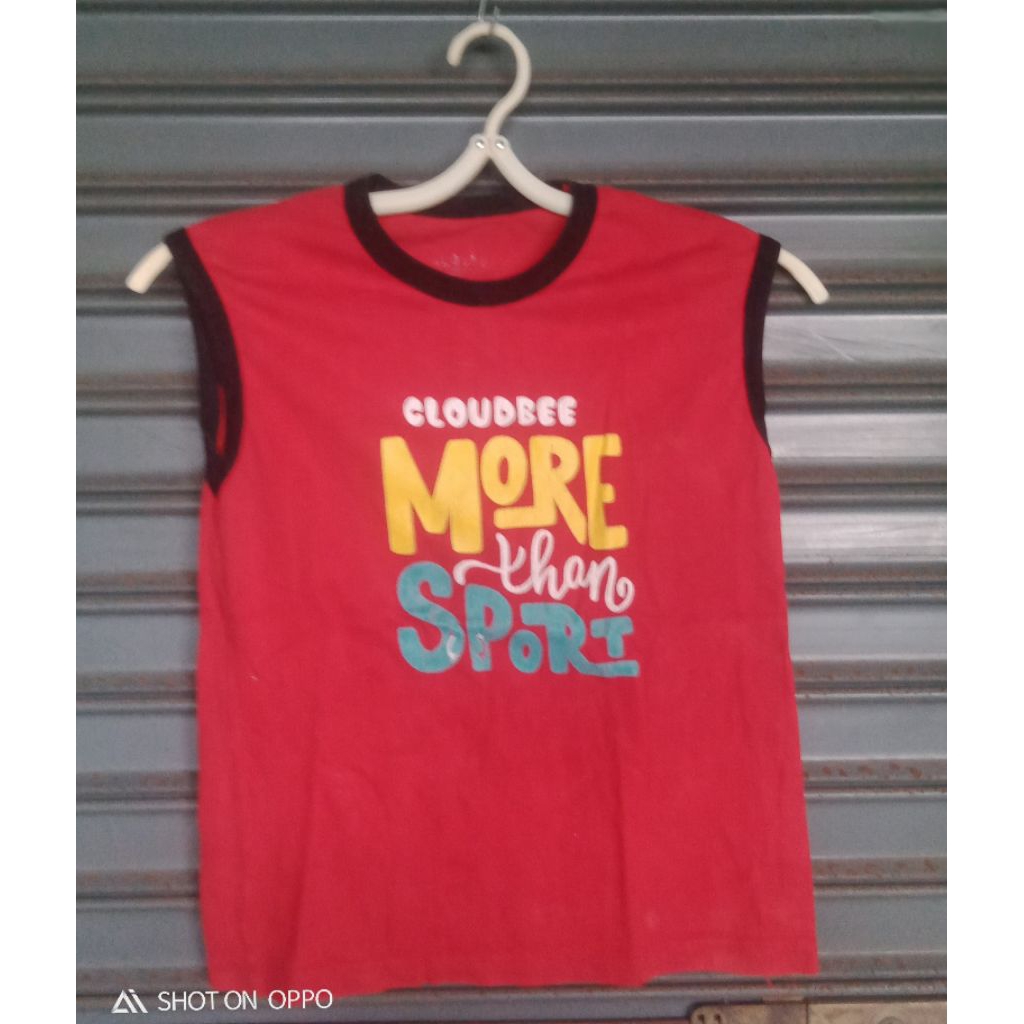 KD220 kaos singlet anak cowok 7-8 tahun preloved