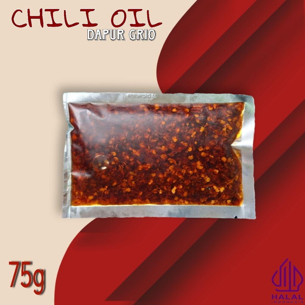 

Chili oil pedas gurih kemasan 75g