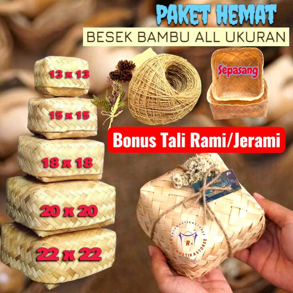

SEPASANG BESEK BAMBU BERBAGAI MACAM UKURAN SUDAH DAPAT FREE TALI RAMI / JERAMI,TALI GONI