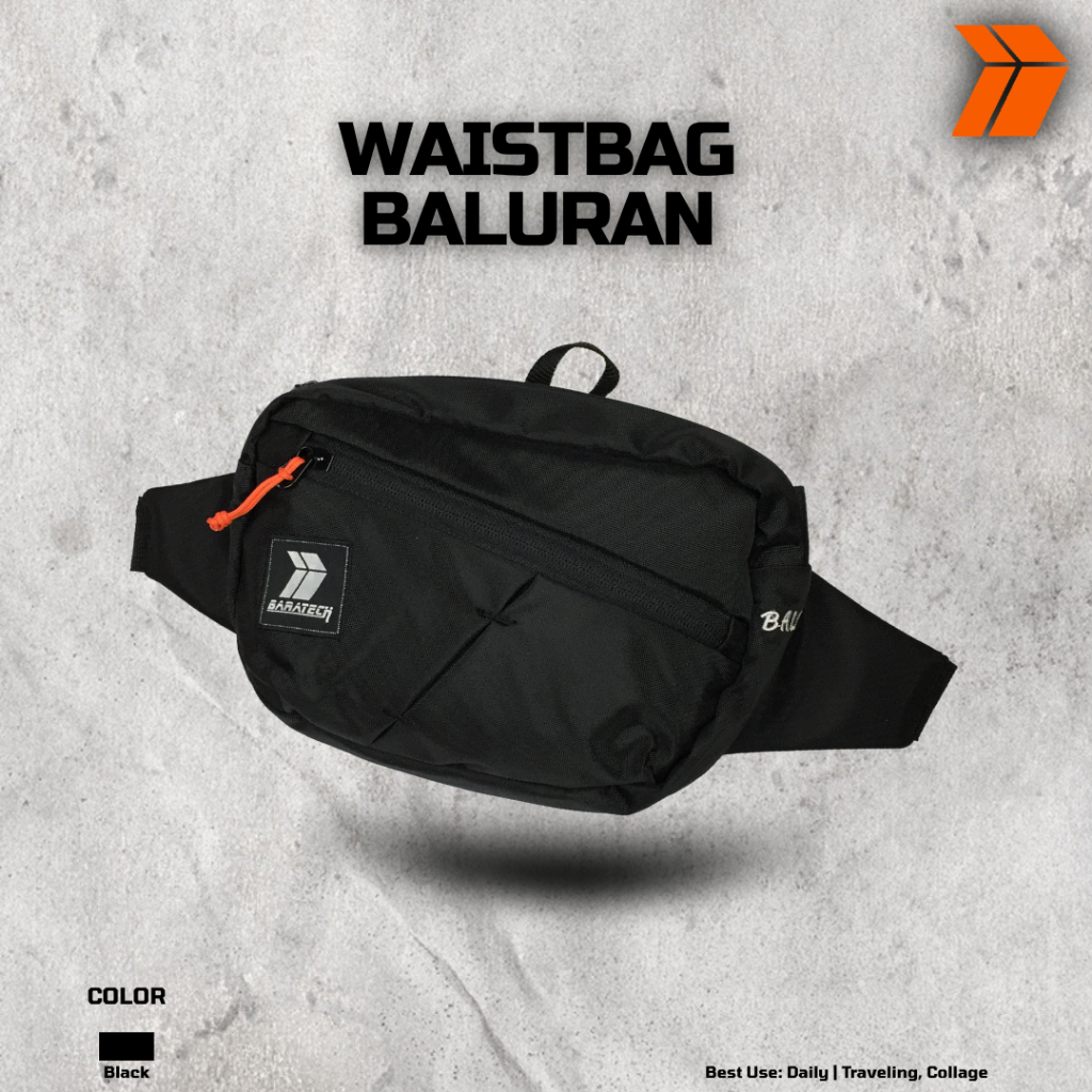 Baratech tas pinggang / waistbag pria type baluran ( store buaran )