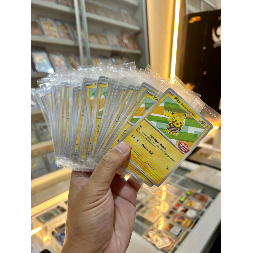 Pikachu berkemeja Batik Promo sealed indonesia 1 kartu Pokemon TCG card non english japan non holo s