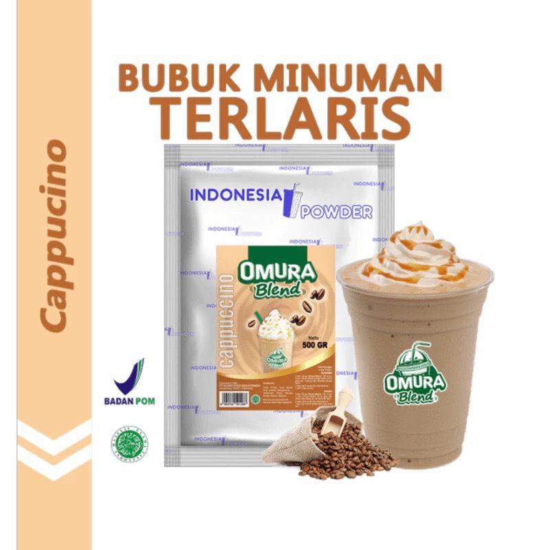 

OMURA Blend Bubuk Minuman Premium Rasa Cappuccino / Cappucino Powder Drink 1 Kg Omura Powder
