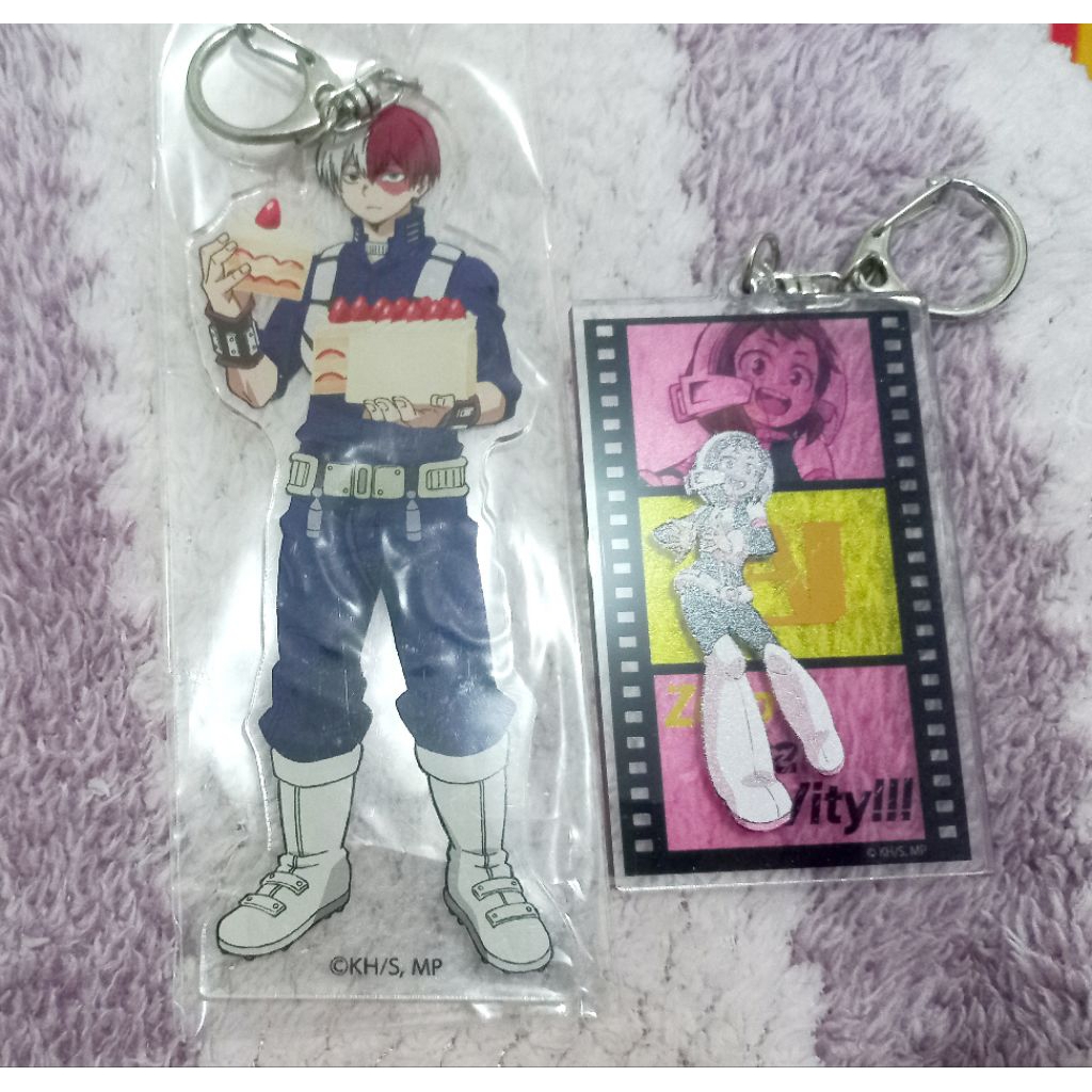 Boku no Hero Academia Anime Acrylic Stand Keychain Rubber Strap - Shoto Todoroki, Uraraka, Kyoka Jir
