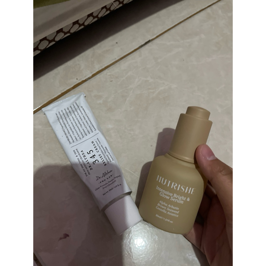 WAJIB BACA DESKRIPSI‼️ preloved dr althea 345, serum nutrishe brightening, sunscreen the aubree(NEW)