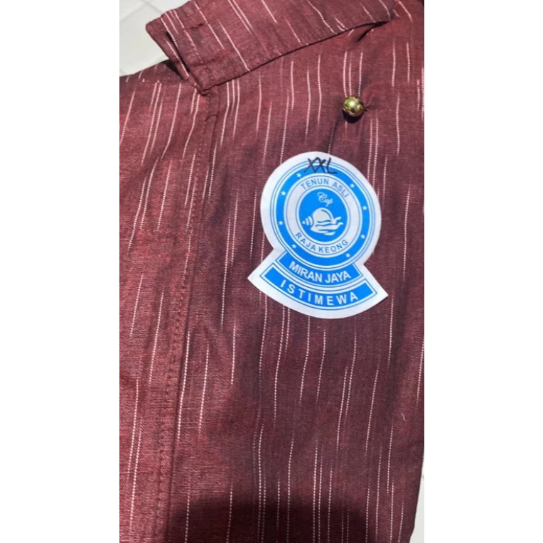 surjan alusan motif hujan gerimis surjan lurik raja keong istimewa maroon tua