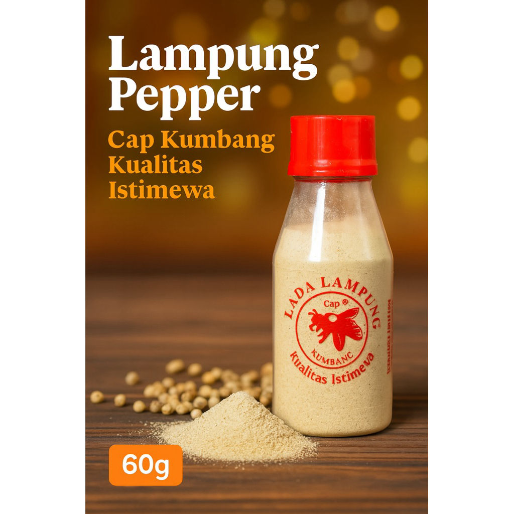 

Lada Putih Bubuk Cap Kumbang 60g – Asli Lampung, Pedas Nendang, Kualitas Istimewa!