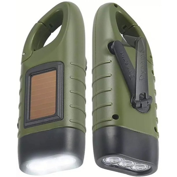 Lampu Waterproof Emergency Outdoor Tenaga Solar dan Manusia