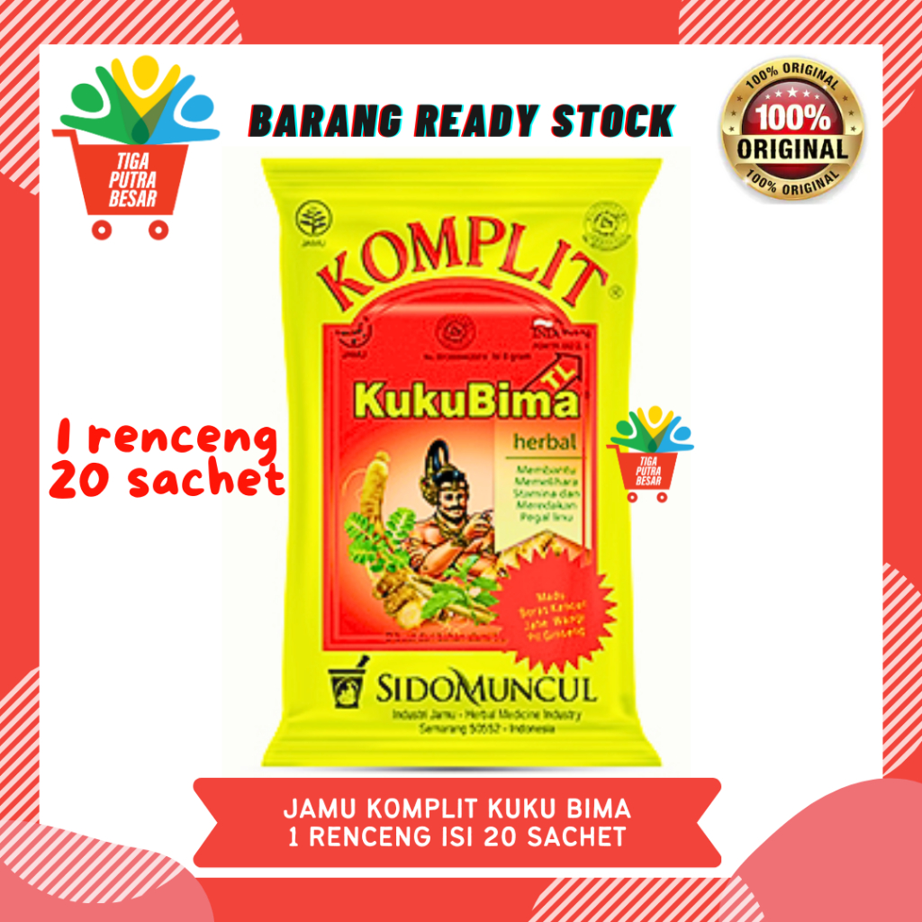 JAMU KOMPLIT KUKU BIMA RENCENG ISI 20 SACHET / JAMU KUKU BIMA HERBAL SIDOMUNCUL