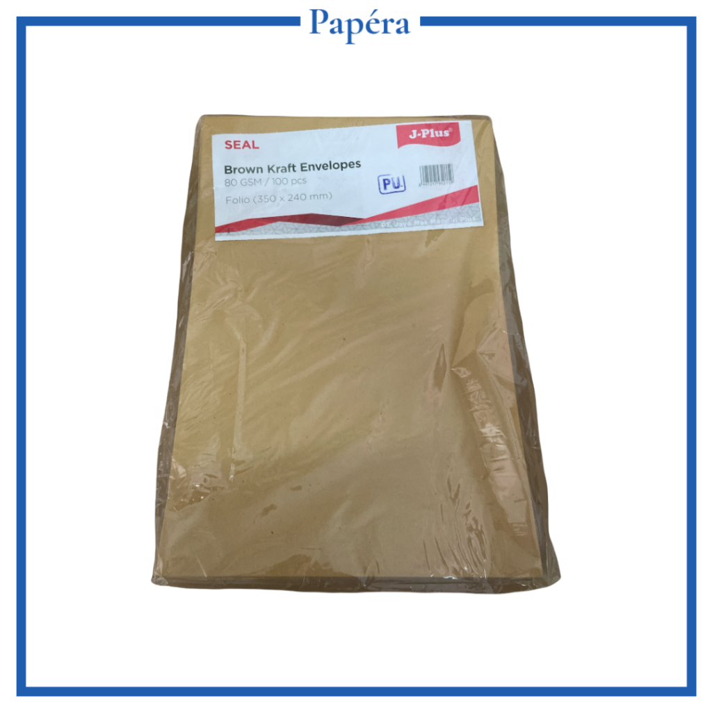 

J-plus Amplop Cokelat Brown Kraft A4 Seal 80 Gsm
