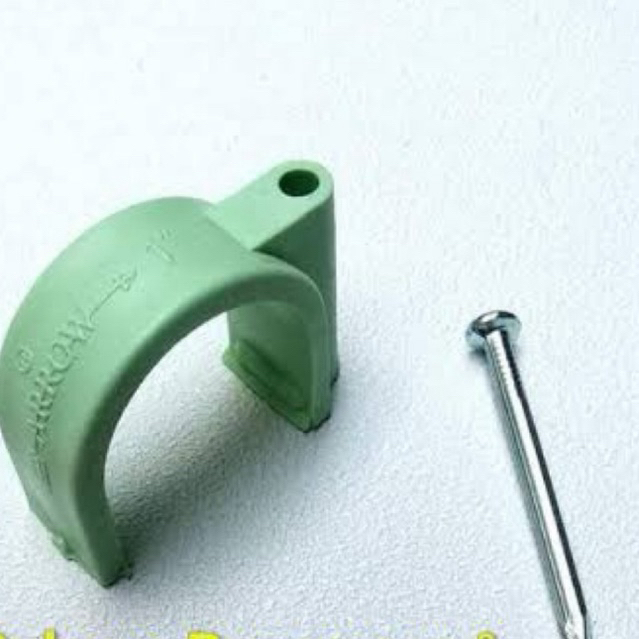 Klem Plastik 1 inch Klem Paralon 1" Kleman + Paku Beton Klem Pvc 1"