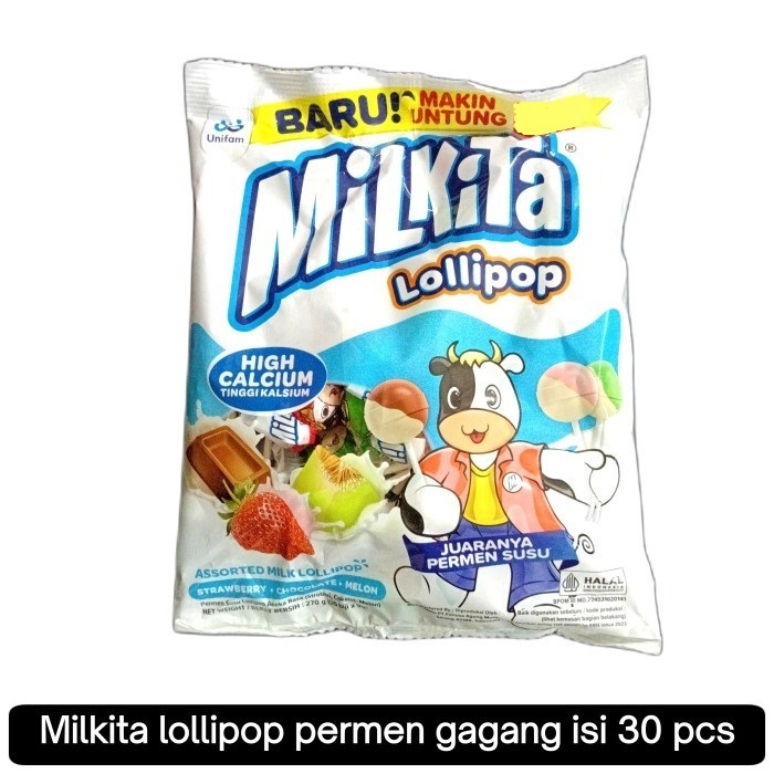 

milkita lollipop refill isi 30 | permen gagang lolipop
