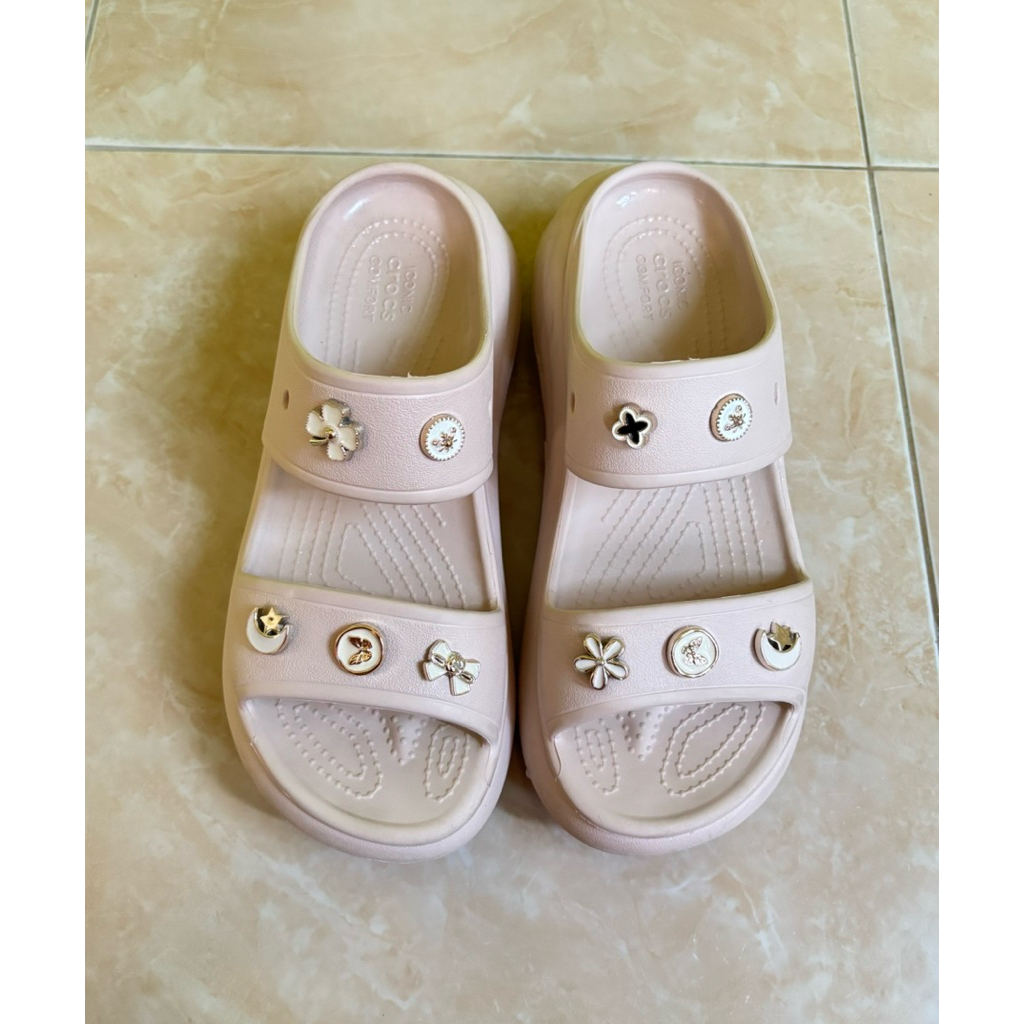 preloved crocs crush sandal wanita original