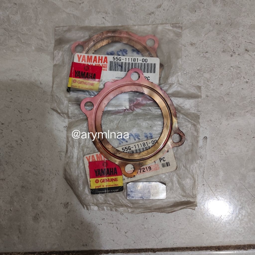 PAKING PERPAK BLOK HEAD PAKING MESIN YAMAHA RXZ  55G-11181-00 ORIGINAL YAMAHA NOS OLD STOK JAPAN