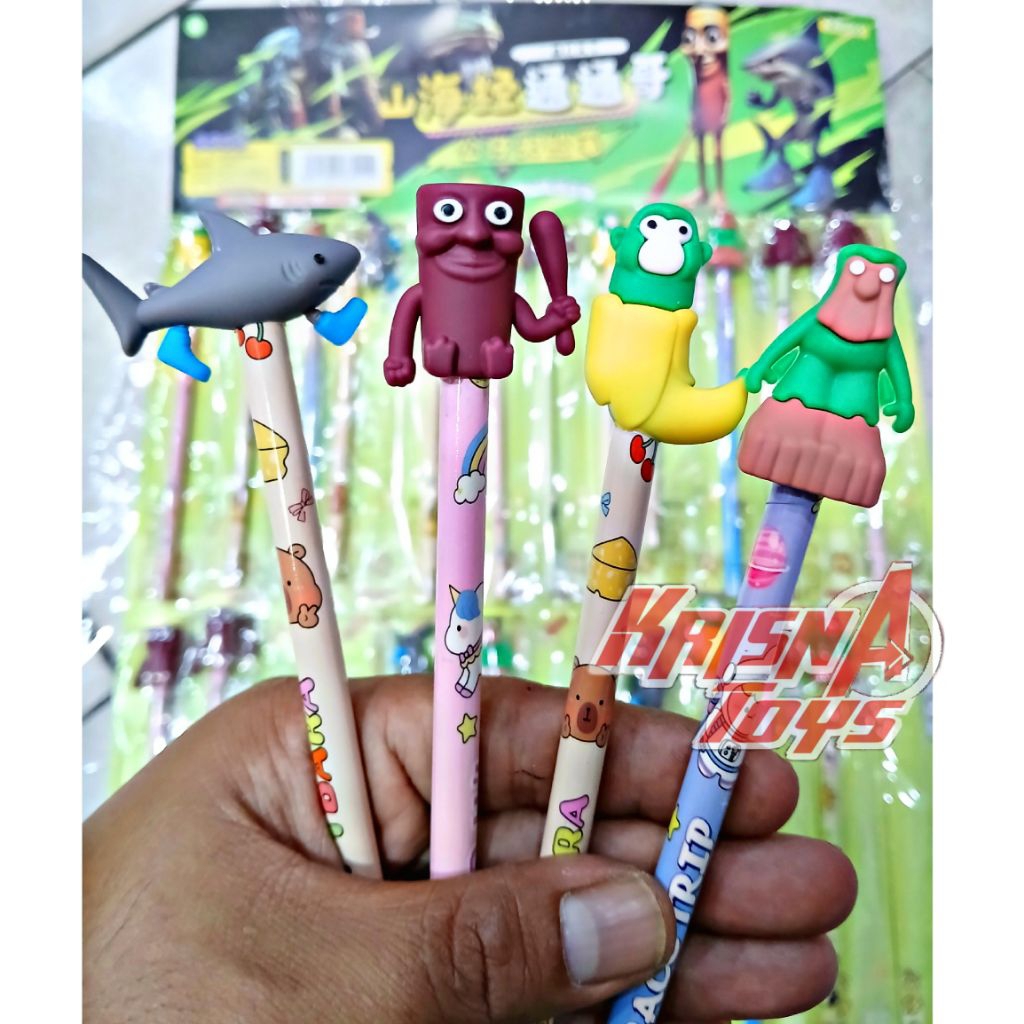 

PENSIL KARAKTER ANOMALI/PENSIL LUCU TUNGTUNG SAHUR isi 24.pcs/Lembar
