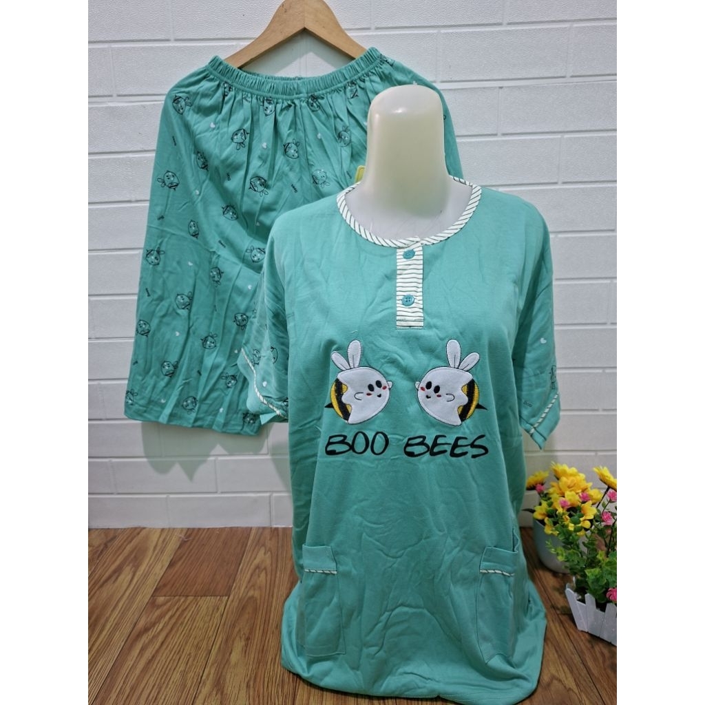 Tessa Setelan Baju Tidur Kulot 3/4 Jumbo