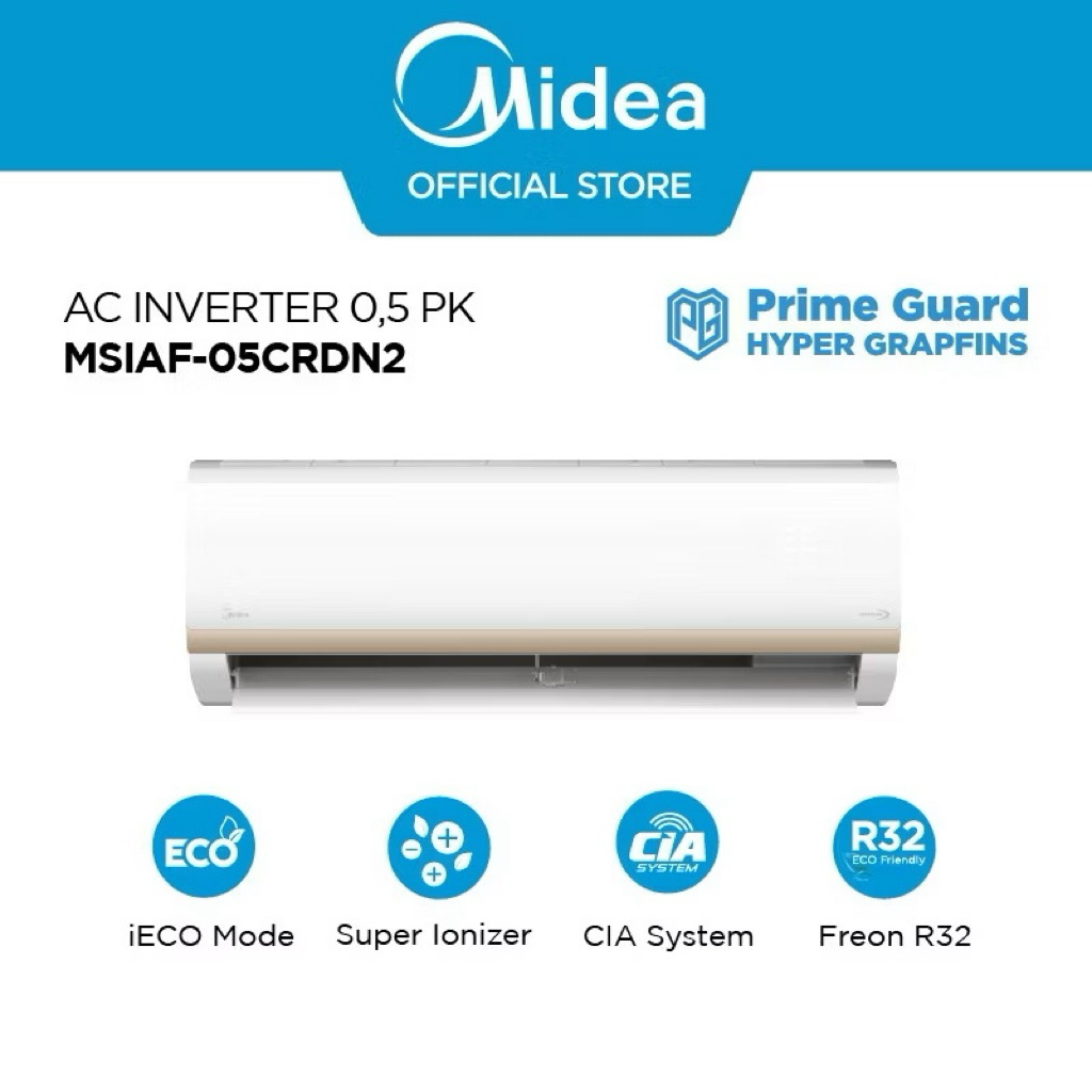 AC Midea 0,5 PK INVERTER , 1/2 PK