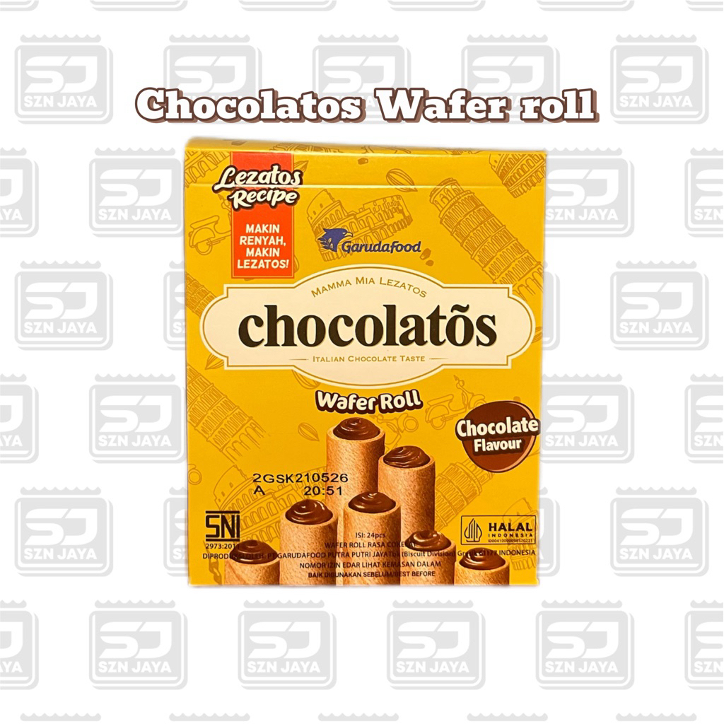 

Chocolatos - Chocolatos Wafer Roll 1Box isi 24pcs