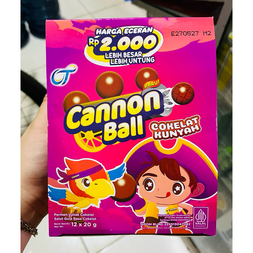 

PERMEN CANON BALL COKELAT KUNYAH 20g