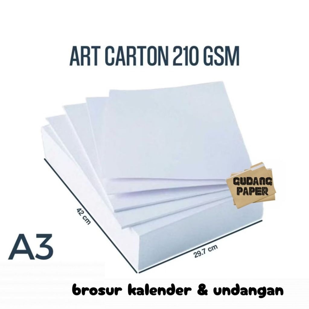 

Art Carton 210 gsm A3 isi 100 Lembar / Kertas Art Carton 210 Gsm A3