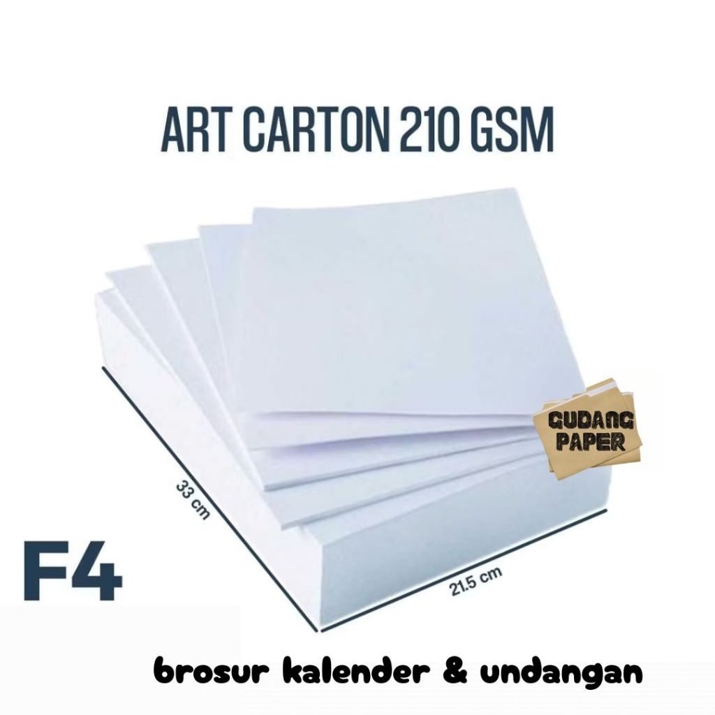 

Art Carton 210 gsm F4 isi 50 Lembar / Kertas Art Carton 210 Gsm F4