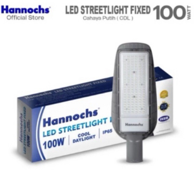 Hannochs Streetlight LED Fixed 100watt - Cool White - PJU - Kap Lampu
