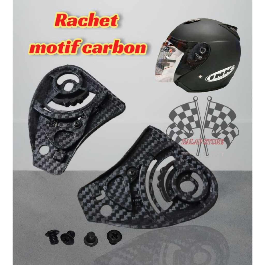 Rachet dudukan kaca helm Ink Centro, Ink Metro 2, Gix Centro Motif carbon