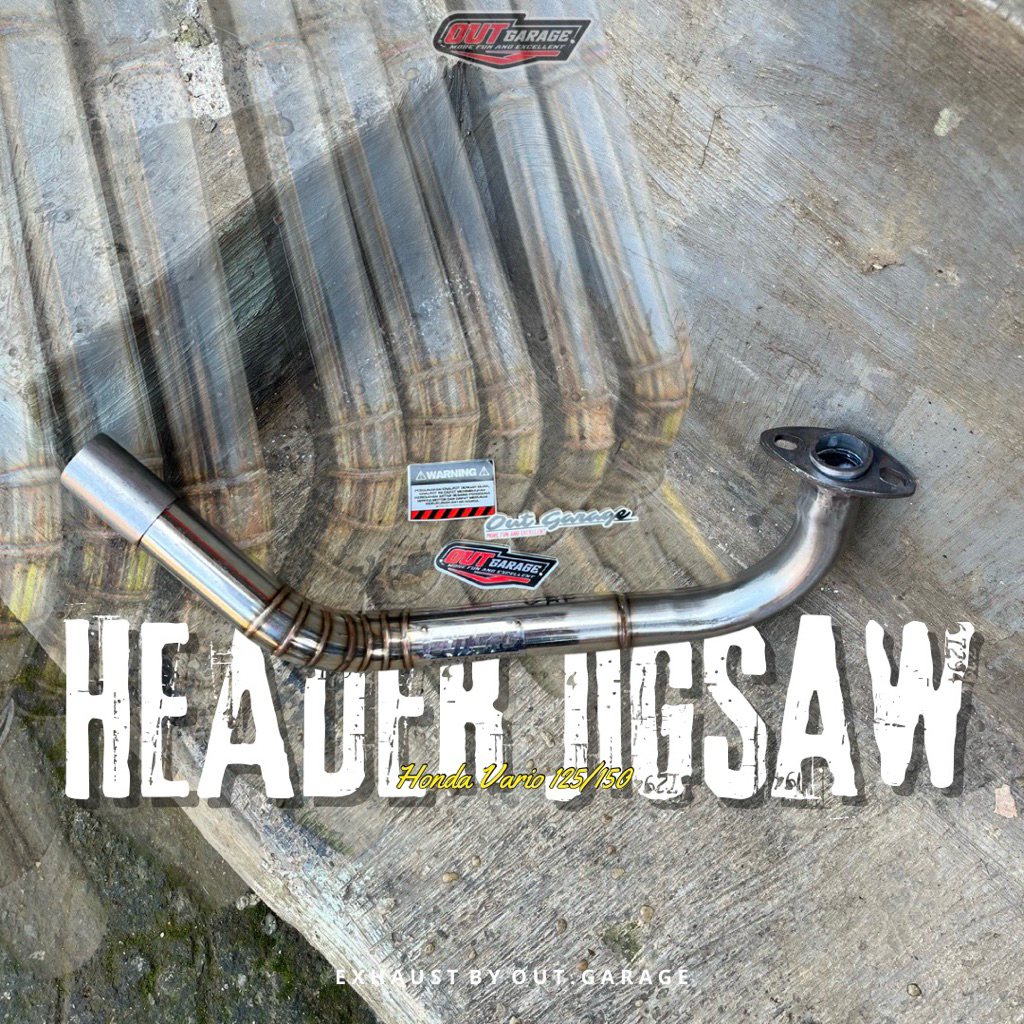 (VARIO 125/150) Leheran Header Jigsaw ala ala Luster Mode Custom hand made by Out.Garage full stainl