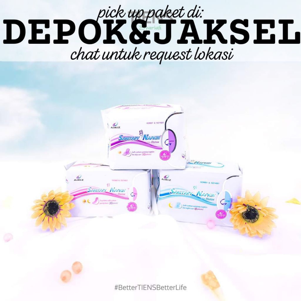 Pembalut Airiz Tiens | Airiz Day | Airiz Night | Airiz Pantyliner | Pembalut Tiens Pagi Siang Malam 