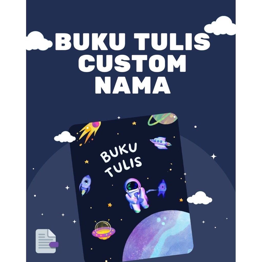 

BUKU TULIS CUSTOM NAMA ATAU GAMBAR II DENGAN UKURAN A4 II HARGA SATUAN