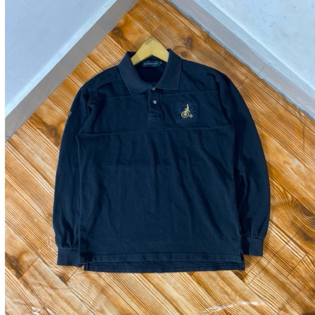 POLO LONGSLEEVE BEAN POLE HITAM SECOND