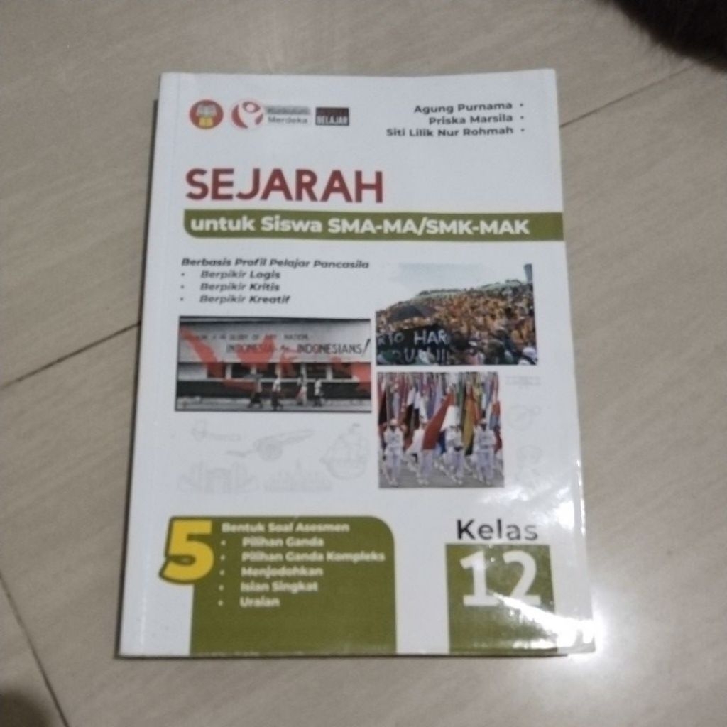 BUKU ORI BUKU SEJARAH KELAS 3 SMA/SMK PENERBIT YRAMA WIDYA KURIKULUM MERDEKA