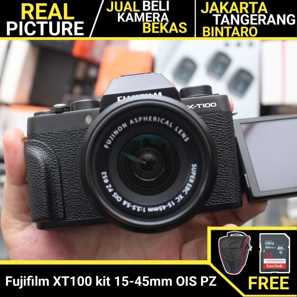Fujifilm XT100 kit 15-45mm OIS PZ Black BEKAS
