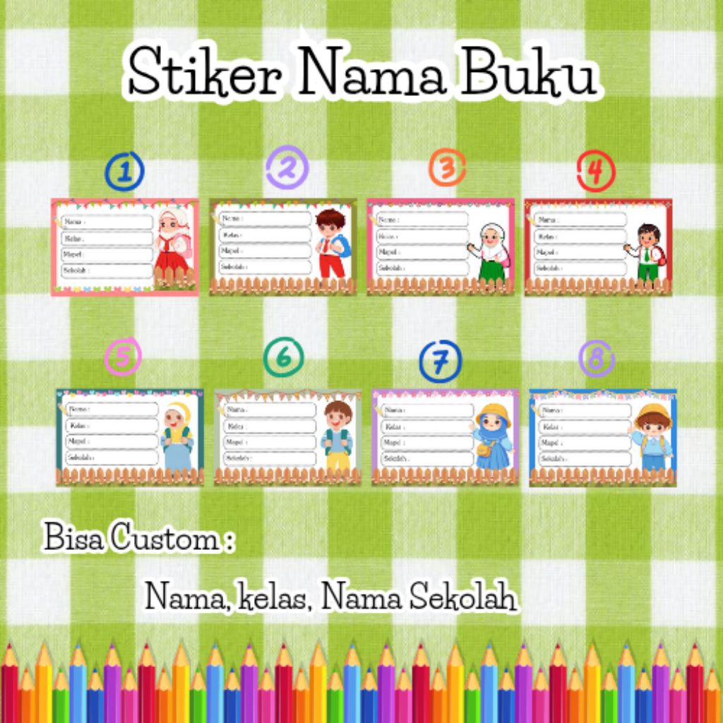

Stiker Nama Buku