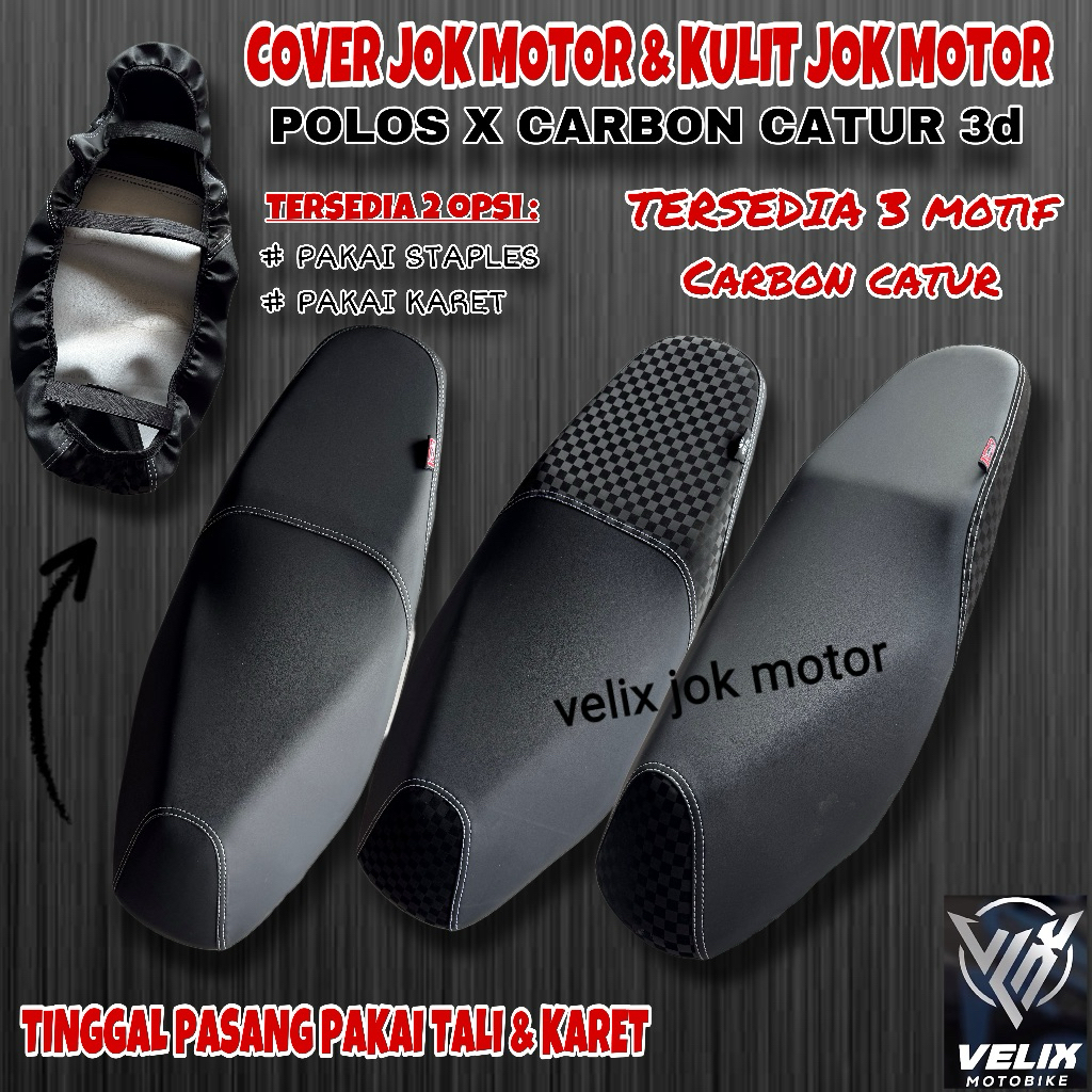 cover jok & kulit jok carbon catur 3d vario-namx-pcx-aerox-beat-scoopy-lexi-adv-mio