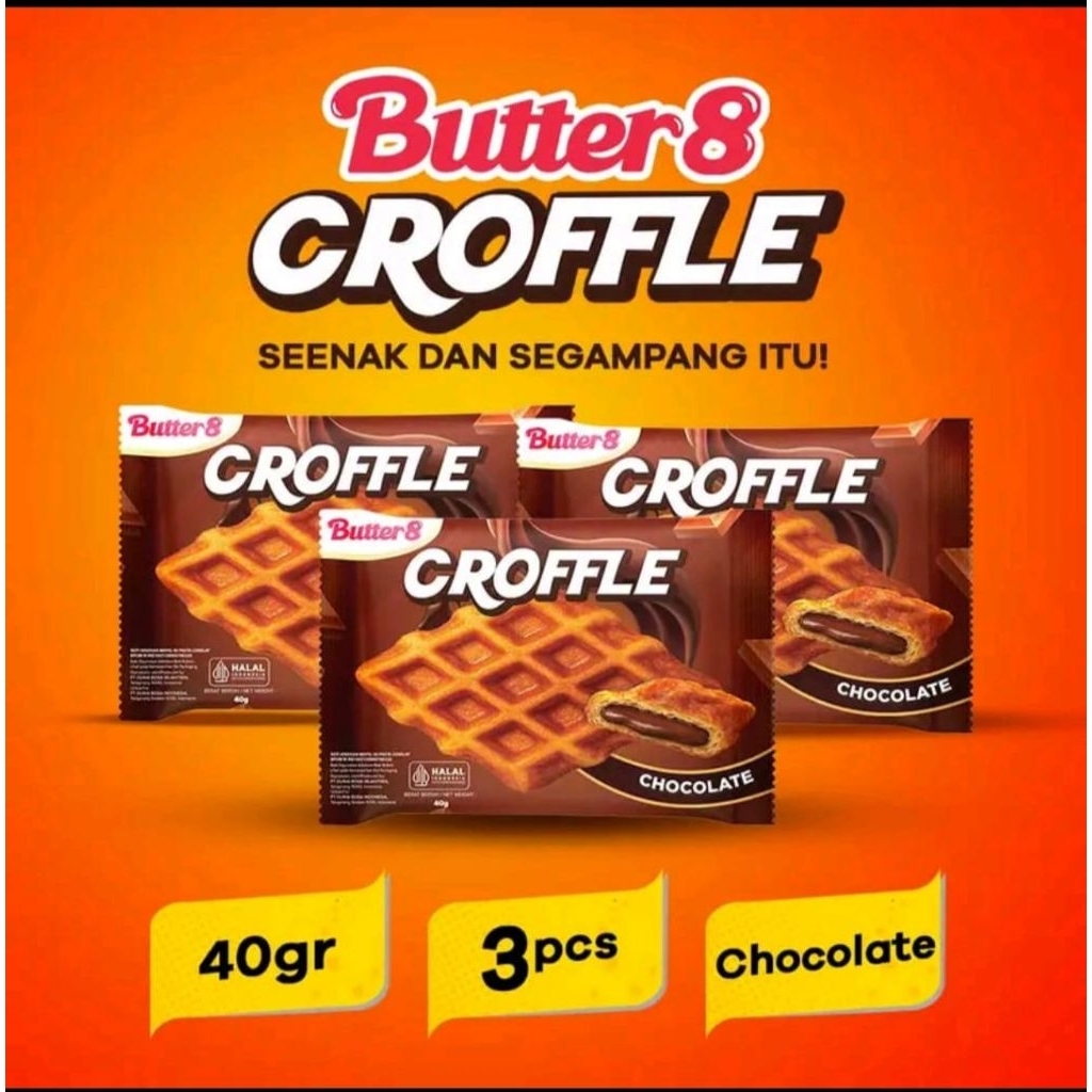 

CROFFLE chocolate/wafer butter8 (isi 3 pcs)