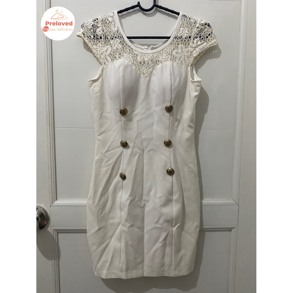 Dress Putih Klasik - Dress Putih - Dress Preloved