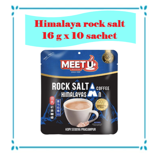 

Kopi HALAL MEET U rock salt garam himalaya ( 16g x 10 sachet)