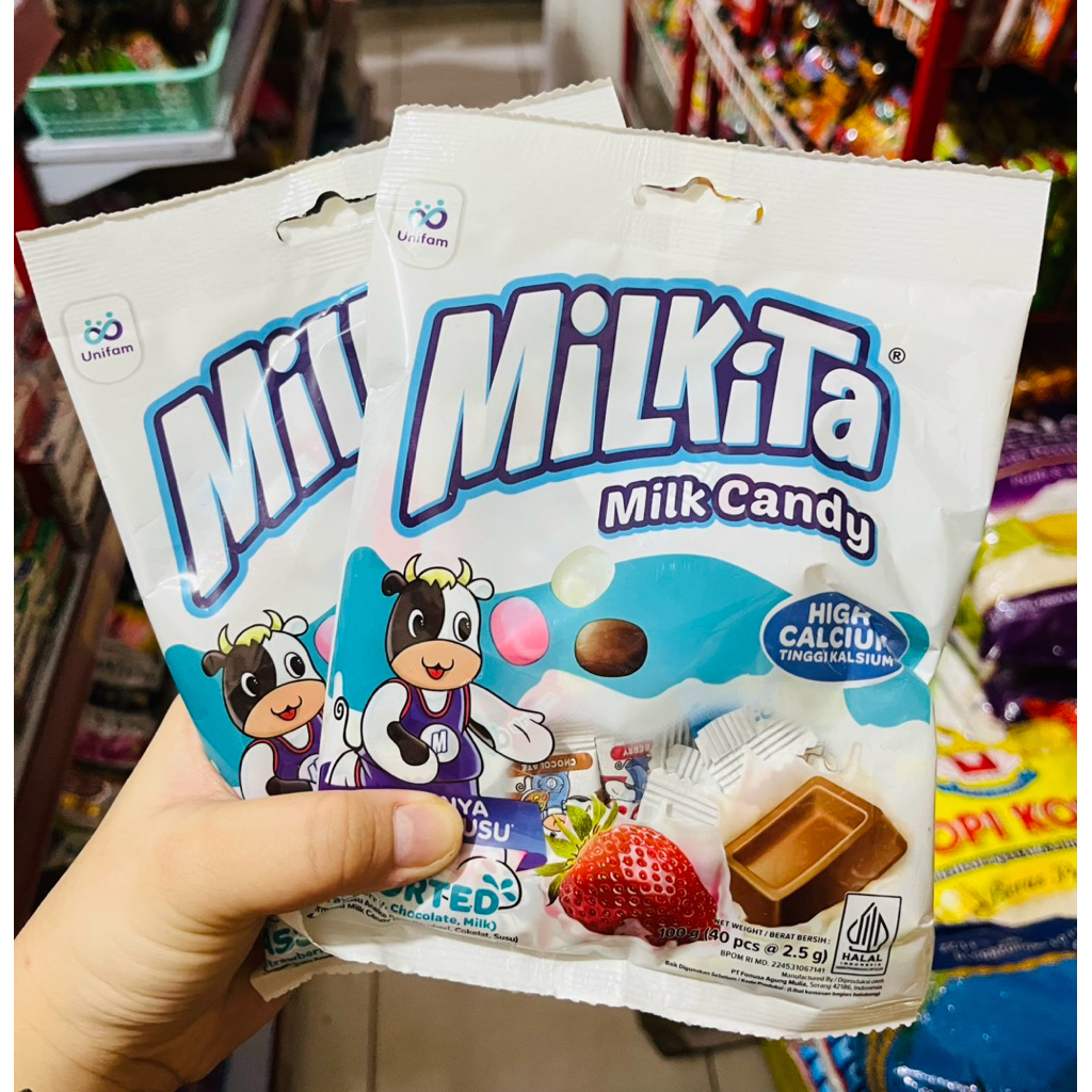 

PERMEN MILKITA SUSU MIX BAG 1BUNGKUS @40PCS