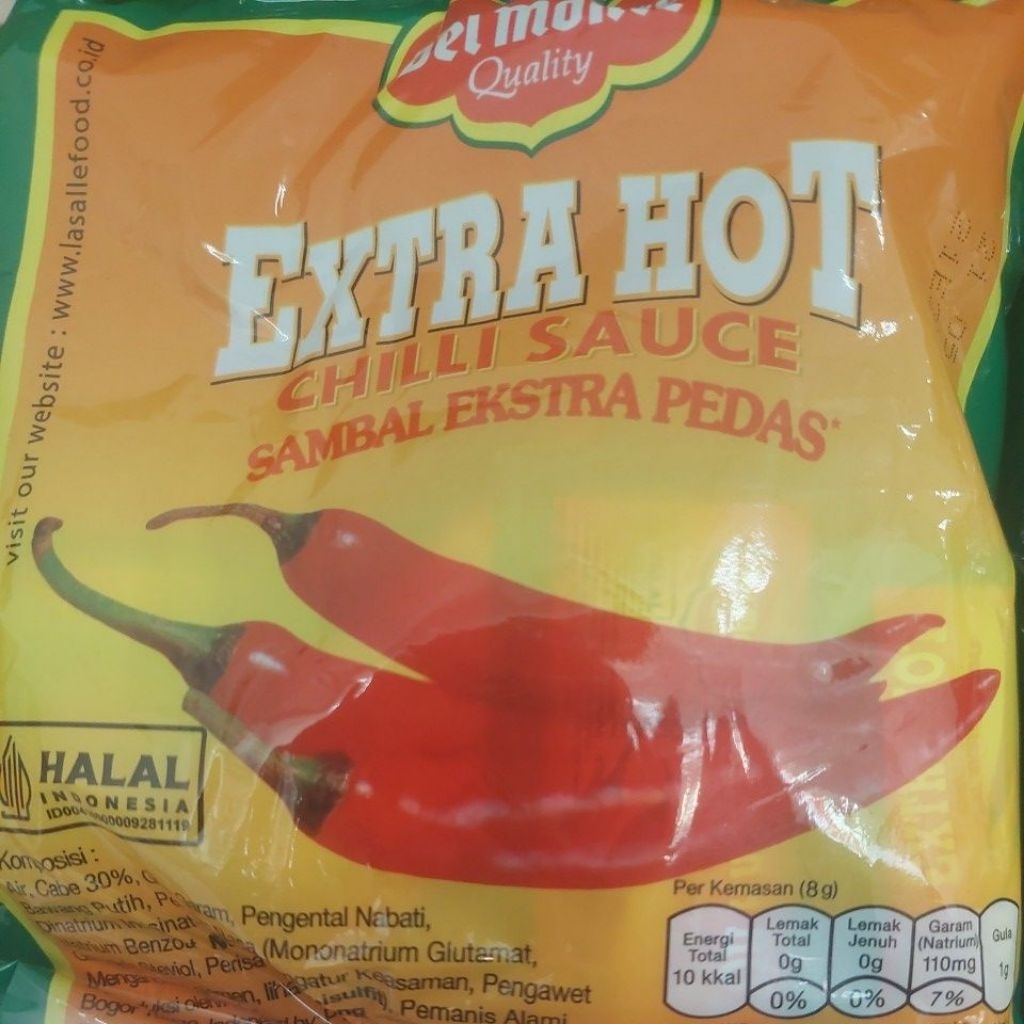 

Delmonte extra hot chilli sauce 8gr x 24 sachet