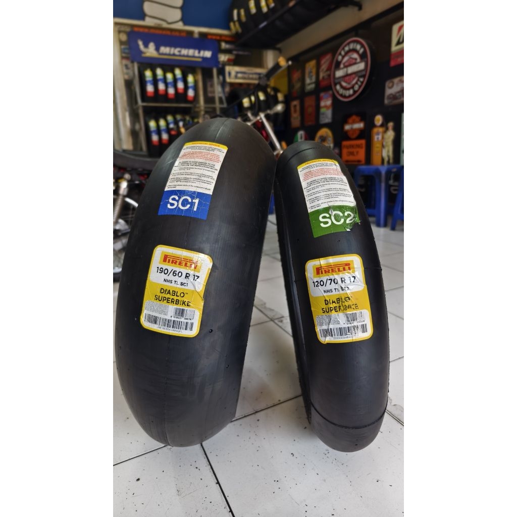 Pirelli Diablo Superbike 120/70.17 & 190/60.17 slick ban balap