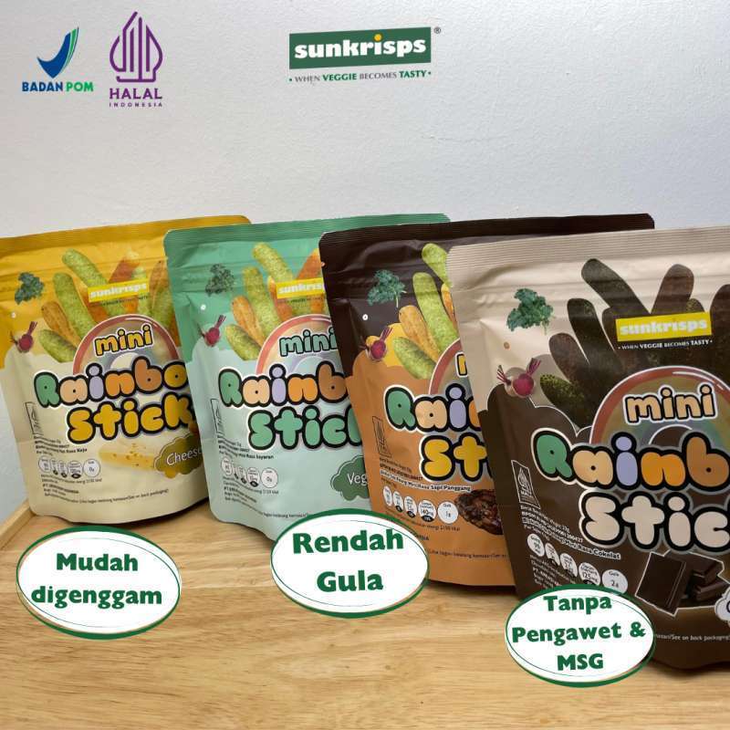 

SNACK RAINBOW STICK SUNKRISPS 32 gr MAKANAN RINGAN CEMILAN BAYI