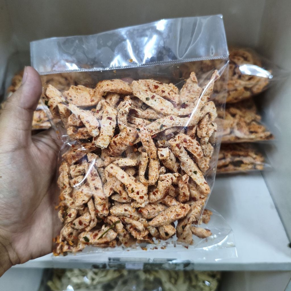 

basreng stik pedes cikruh ada daun jeruknya - basreng cikruh
