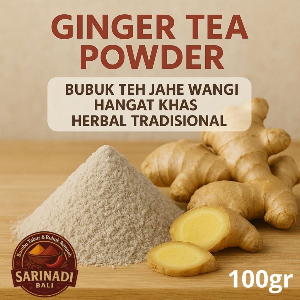 

Ginger Tea Powder 100gram Bubuk Teh Jahe Wangi Hangat Khas Herbal Tradisional