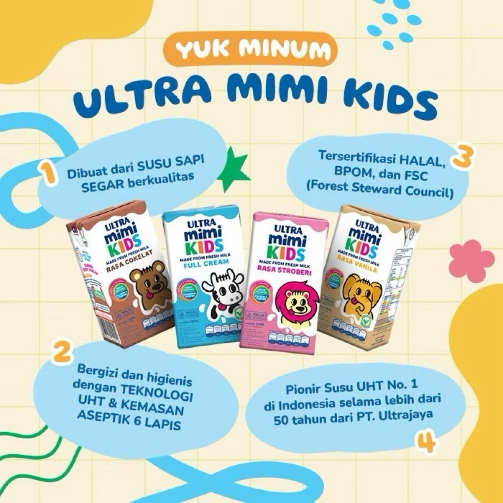 

BOX - Susu Ultra Mimi Kids 125ml Karton Isi 40